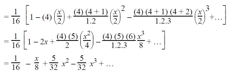 Binomial Expansion Formula for 1 plus x Whole Power n