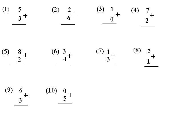 answers for addition worksheets