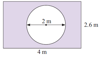 find area of shaded portion of circle