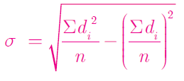 standard deviation of ungrouped data symbol formula required given