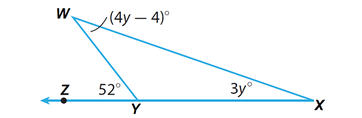 Using the exterior angle theorem