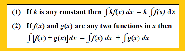 Properties of Definite and Indefinite Integrals