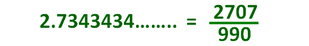 Non terminating repeating decimal