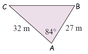 formula for finding area of triangle using sin