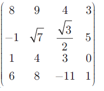 Practice Questions on Matrices for Grade 10