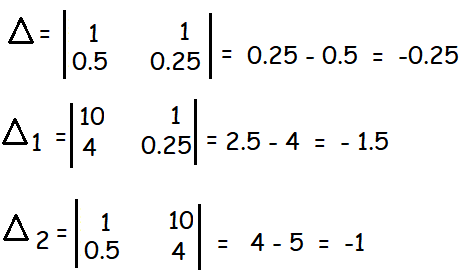 Solving Word Problems Using Cramers Rule