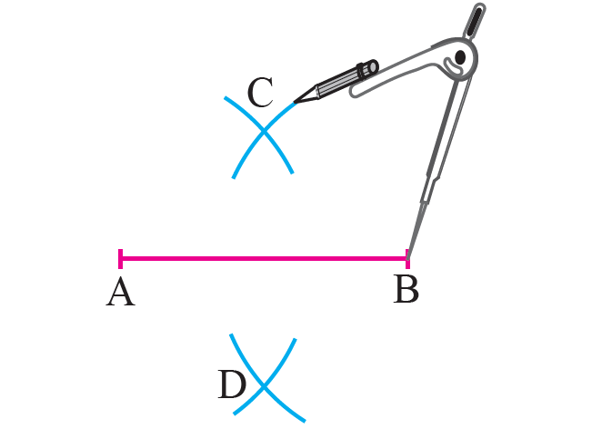 Construction of perpendicular bisector of a line segment